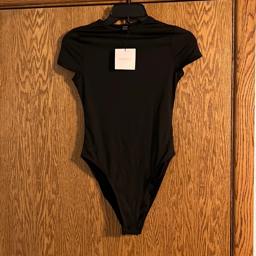 Brand New- Black, short sleeve stretchy bodysuit